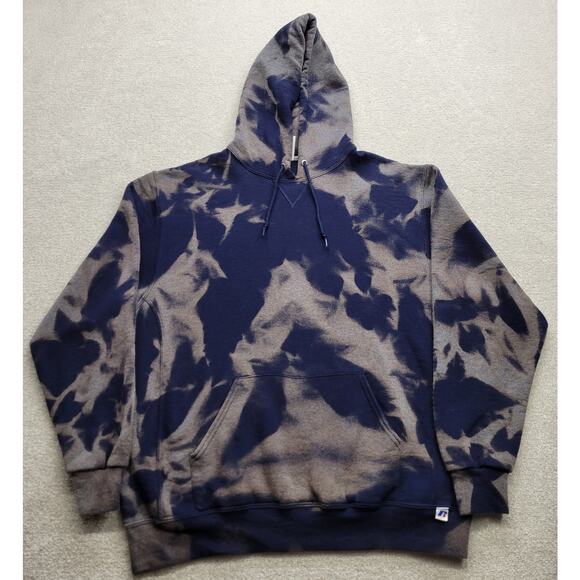 Vintage Russell Athletic Bleach Dyed Hoodie Men's Size XL Pullover Sweatshirt - Picture 1 of 6